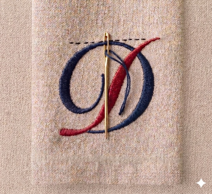 Todoso embroidered logo on fabric